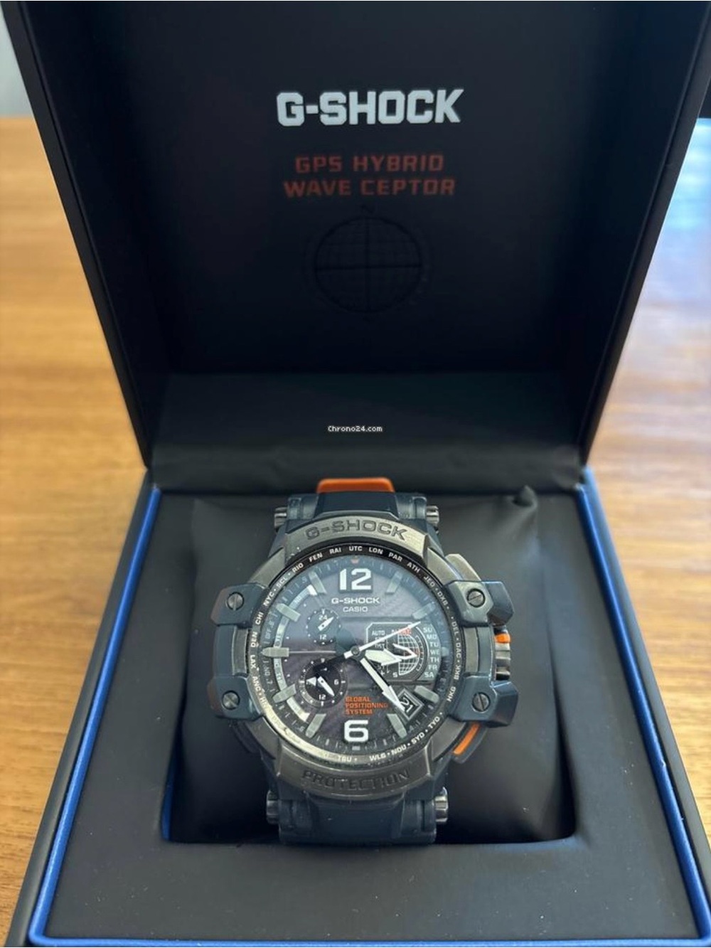 G-Shock Black Watch with Orange Accents